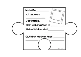 Vorschau - Mal- und Bastelvorlagen - Unser Klassenpuzzle - Steckbriefe - Seite 3