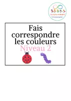 Aperçu - Feuilles d'exercices - Fais correspondre les couleurs Niveau 2 (éduc. spécialisée) - Page de couverture