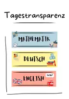 Vorschau - Präsentationen/Tafelbilder - Tagestransparenz der Fächer (CH und DE) - Deckblatt