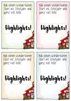 Vorschau - Mal- und Bastelvorlagen - Wünsche & Geschenk Schulstart / Neues Schuljahr - Highlight - Textmarker - Seite 3