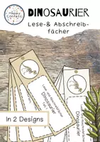 Vorschau - Aufgabenkarten - Dinosaurier Lese- und Abschreibfächer Teil 1 - Deckblatt