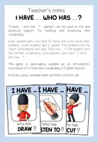Vista previa - Juegos / Gamificación - Classroom Instructions - I have ... who has ...? - página 1