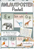 Vorschau - Poster - Anlautposter - Anlautplakate - Buchstabenschilder (Pastell) - Deckblatt