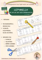 Vorschau - Mal- und Bastelvorlagen - Leporello "Die Woche mit dem Minimonster" für KiGa & GS - Deckblatt