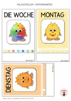 Vorschau - Stationenlernen - Stationenkarten - "Die Woche mit dem Minimonster" - Seite 1