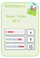 Vorschau - Stationenlernen - Klettmappe 6 (einreihig) - ZR 10 Menge/Zählen - Deckblatt