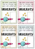 Vorschau - Mal- und Bastelvorlagen - Start ins Schuljahr - Geschenk Textmarker / Highlight - Seite 2