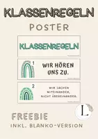 Vorschau - Poster - Poster: Klassenregeln für das Klassenzimmer - Deckblatt