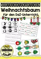 Vorschau - Arbeitsblätter - Wortschatzkärtchen Weihnachtsbaum schmücken DaZ - Deckblatt