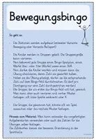 Vorschau - Spiele - Bewegungsbingo - Sport Klasse 3/4 - Seite 1