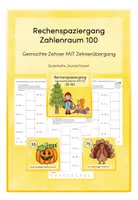 Vorschau - Arbeitsblätter - Rechenspaziergang ZR 100 gemischte Zehner MIT ÜS - Deckblatt