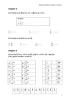 Vorschau - Arbeitsblätter - Arbeit zur Bruchrechnung (Version 2) - Seite 1