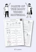Vorschau - Arbeitsblätter - Parts of the body - Exercises (video accompanied) - Deckblatt