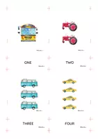 Aperçu - Jeux - CARTES MONTESSORI Numéros 1-10 en Anglais / transports - Page de couverture