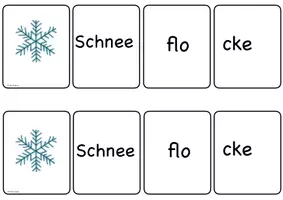 Vorschau - Spiele - Silbenklapper Winter - Leselernprozess - Seite 3