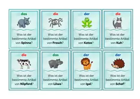 Vorschau - Spiele - Ich habe - Wer hat? / Lesespiel - bestimmte Artikel / Begleiter 2.Klasse - Seite 3