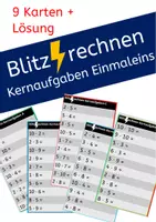 Vorschau - Arbeitsblätter - Blitzrechnen-Kartei - Kernaufgaben (Kopfrechnen mit Erfolg) - Deckblatt