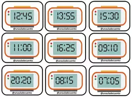 Vista previa - Hojas de trabajo - Horas en reloj digital - página 2