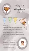 Vorschau - Anderer Materialtyp - Wimpel / Wimpelkette Herz / Herzklasse "Herzlich Willkommen" - Seite 1