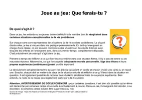 Aperçu - Jeux - Prends des décisions morales: Que ferais-tu ? - Page de couverture