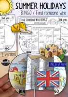 Vorschau - Arbeitsblätter - Summer Holidays - Find someone who ... / Bingo (Simple Past) - Deckblatt