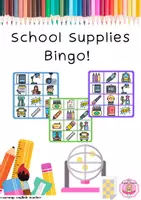 Vista previa - Juegos / Gamificación - SCHOOL SUPPLIES: BINGO - página 1