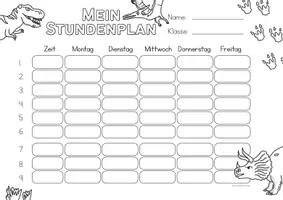 Vorschau - Mal- und Bastelvorlagen - Stundenpläne zum Kopieren und Ausmalen - Kopiervorlage - Seite 2