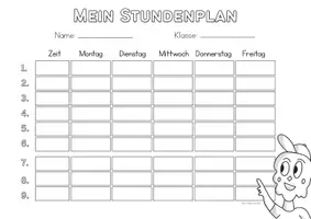Vorschau - Mal- und Bastelvorlagen - Stundenpläne zum Kopieren und Ausmalen - Kopiervorlage - Seite 3