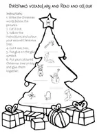 Vorschau - Mal- und Bastelvorlagen - Christmas tree craftivity - 2-fach differenziert - Seite 1