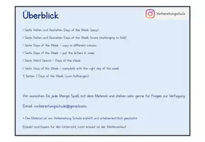 Vorschau - Arbeitsblätter - Days of the Week - Englischunterricht - Seite 2
