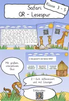 Vorschau - Stundenentwürfe - QR Lesespur Safari / Tiere - Klasse 3-5 (mit Quiz) - Deckblatt