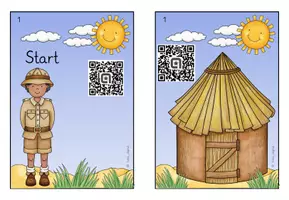 Vorschau - Stundenentwürfe - QR Lesespur Safari / Tiere - Klasse 3-5 (mit Quiz) - Seite 3