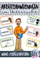 Vorschau - Bildkarten - DaZ/DaF Arbeitsanweisungen im Unterricht - Wand-/Tafelkärtchen - Deckblatt