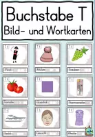 Vorschau - Präsentationen/Tafelbilder - Buchstabe T - Bild- und Wortkarten - Buchstabeneinführung DaZ / Deutsch - Deckblatt