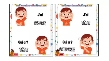 Aperçu - Apprentissages en autonomie - J'AI - QUI A ? LES PARTIES DU CORPS HUMAIN (OFFERT) - Page 2