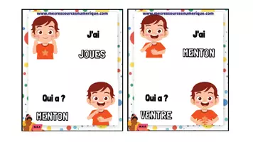 Aperçu - Apprentissages en autonomie - J'AI - QUI A ? LES PARTIES DU CORPS HUMAIN (OFFERT) - Page 3