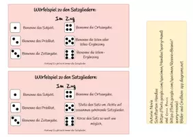 Vorschau - Spiele - Würfelspiel - Satzglieder - Im Zug - Seite 1