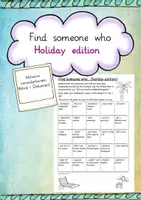 Vorschau - Spiele - Find someone who holiday - Deckblatt