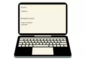 Vorschau - Arbeitsblätter - 6 Laptop-Steckbriefe für den Medien + Informatik-Unterricht - Seite 1