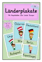 Vorschau - Poster - Länder Europas Plakate mit Hauptstadt - Deckblatt