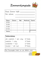 Vorschau - Anderer Materialtyp - Klassenfahrt - Zimmerolympiade - Deckblatt
