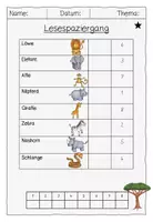 Vorschau - Arbeitsblätter - Lesespaziergang Zootiere - Seite 2