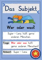 Vorschau - Poster - Deutsch Satzglieder Merkplakate Superhelden Klasse 3/4 - Seite 3