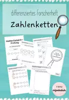 Vorschau - Stundenentwürfe - Zahlenketten - differenziertes Forscherheft (ZR 100 / 1000) - Deckblatt