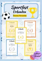 Vorschau - Anderer Materialtyp - Sportfest | Sport-Olympiade | Urkunde | Verschiedene Vorlagen - Deckblatt