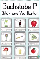 Vorschau - Präsentationen/Tafelbilder - Buchstabe P - Bild- und Wortkarten - Buchstabeneinführung DaZ / Deutsch - Deckblatt