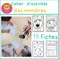 Aperçu - Feuilles d'exercices - Cahier d'activités des Monstres - Page de couverture