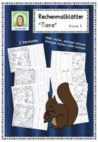 Vorschau - Arbeitsblätter - Rechenmalblätter "Tiere" Klasse 3 differenziert - Deckblatt