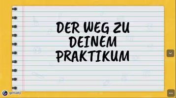 Vorschau - Präsentationen/Tafelbilder - Interaktive Präsentation: Der Weg zu deinem Praktikum - Deckblatt