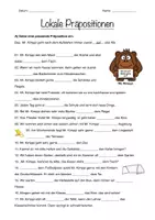 Vorschau - Arbeitsblätter - DaZ: Lokale Präpositionen (Doppelseite mit Lückentext) - Deckblatt